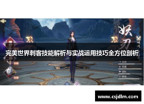 完美世界刺客技能解析与实战运用技巧全方位剖析